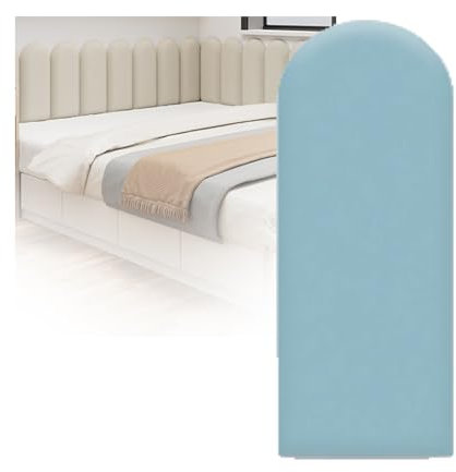 GCGC Selbstklebendes Wandkissen, Kollisionssichere Wandpolsterung, Dicke 3,8 cm, Tatami-Wandaufkleber 2 Stück/4 Stück/6 Stück, for Schlafzimmer, Kinderzimmer, TV-Wand(Blue,45x40cm-2pcs)