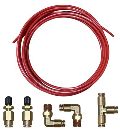Yianyal Kit de réparation de tuyau d'air 1/4,1/4 Kit de réparation de tuyau d'air, Kit de tuyau raccord 1/4 NPT, Coupleur à connexion rapide, kit de montage de connecteurs de tuyau, kit