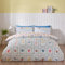 Catherine Lansfield Riviera Tiles Reversible Double Duvet Cover Set with Pillowcases Blue