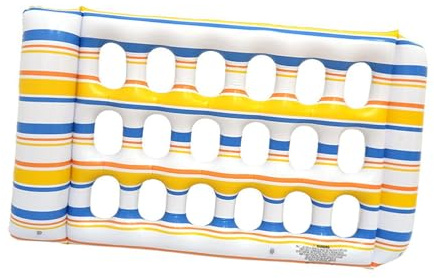 QSTDGVPW Ergonomische Aufblasbare Lounge Schwimmer, Wasserhängematte für Sommeraktivitäten, Blau Gelb