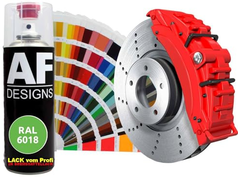Alex Flittner Designs Spraydose RAL6018 GELBGRUEN | Hochwertiger 2K - Bremssattellack: Der Alex Flittner Designs 2K Bremssattellack bietet eine langlebige, widerstandsfähige