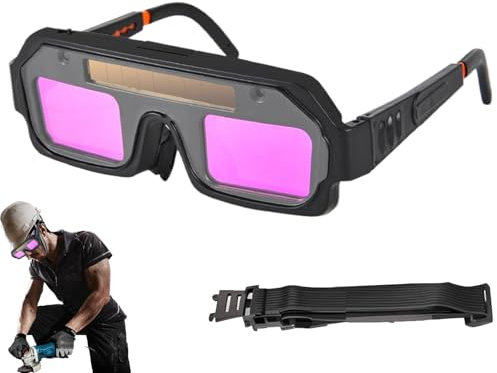 Yaztauho Gafas De Soldadura Con Oscurecimiento Automático | Gafas De Sol Antideslumbrantes Para Soldar Con Modos De Iluminación - Modos De Iluminación Lente Cómodo Para Protección Ocular