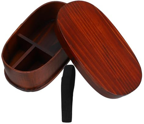 Holibanna Caja Bento De Madera Japonesa Contenedor Para Comida Fiambrera Pequeña Contenedor Para Ensalada Para Almuerzos De Trabajo Picnic o Escuela