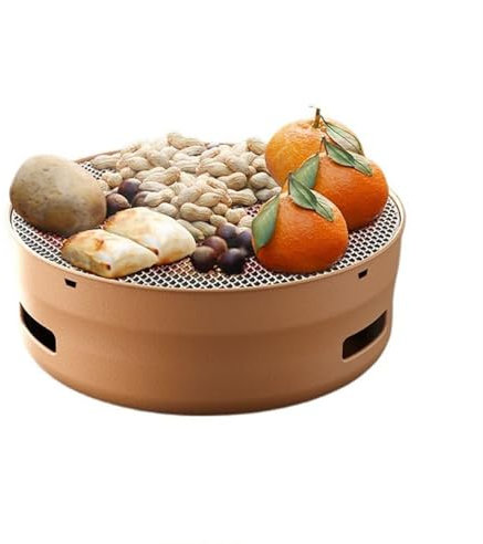 Barbecue Portatile, Facile da Pulire, per Esterni e Interni, a carbonella, per arrostire Carne, Frutta, Verdura, Noci e preparare Il tè (Colore Unico, Taglia L)