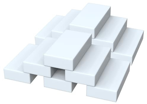 PORTENTUM Gomma Magica, Confezione da 12, Bianca - Spugna Cancella Macchie per la Pulizia Multiuso per Cucina, Bagno, Pareti e Scarpe, Elimina Sporco e Macchie, Riutilizzabile, 12 x 6 x 2,5 cm