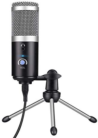 SBCGFY Micrófono de Condensador para Ordenador, Puerto USB, micrófono de Estudio para PC, Tarjeta de Sonido, micrófonos Profesionales, DJ, grabación en Vivo