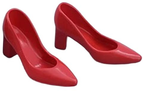 sporful 1/6 BJD Puppenschuhe, hochhackig, modisch, verkleidet sich Miniatur-Schuhe für 30,5 cm weibliche Puppen, Rot