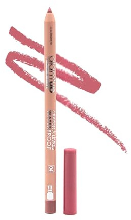 Glam'Up Paris - Matita per labbra retrattile, taglia miniera incorporata, impermeabile, senza trasferti, finitura opaca, senza sbavature, lunga tenuta, n. 04 Nutty