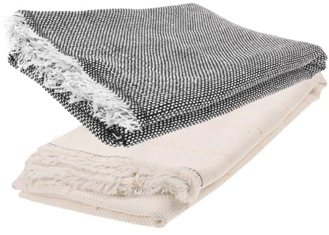 HOMSFOU 2 Pezzi Tappeto Antiscivolo Tessuto per Tufting Base per Tappeti con Design Antiscivolo per Domestico e Commerciale