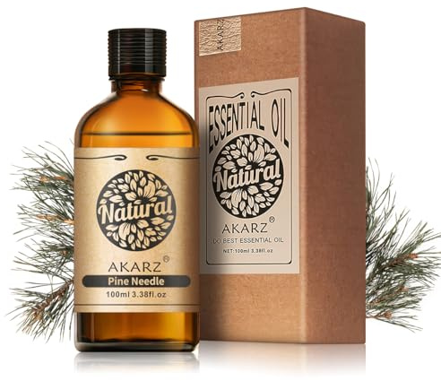 AKARZ 100 ml Aceite esencial de aguja de pino natural puro para la fabricación de velas, productos para el cuidado de la piel DIY masaje, relajación en el spa en el hogar