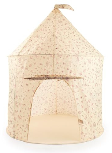 Bieco Kinderzelt Pop up Vintage Flowers | Prinzessin Zelt Kinder | Spielzelt Mädchen | Princess Tent | Bällebad | Kinderspielzelt Mädchen | Spielzelt Kinderzimmer