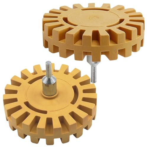 Gadpiparty Rueda de Borrador para Taladro 2 Piezas Disco de Goma Resistente para Eliminar Pegamento y Calcomanías en Coches y Camiones Uso Profesional