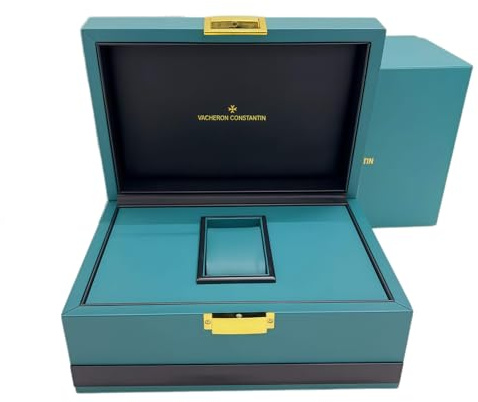 ROUREOX Scatola Conservazione Orologio Singolo Finitura Granata Verde Scuro Chiavistello Metallo Sicuro Cuscino Rimovibile Display Set per Vacheron Constantin