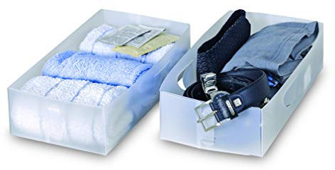 Domopak Living - Set divisori per cassetti - Trasparente - 15 x 30 cm