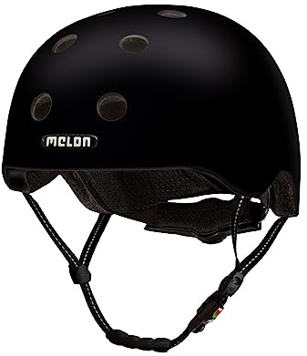 Melon Fahrradhelm »Closed Eyes« für Damen, Herren und Kinder | Leichter & sicherer urbaner Cityhelm mit Magnetverschluss, individuell anpassbar in schwarz | Größe M-L (52-58 cm) …