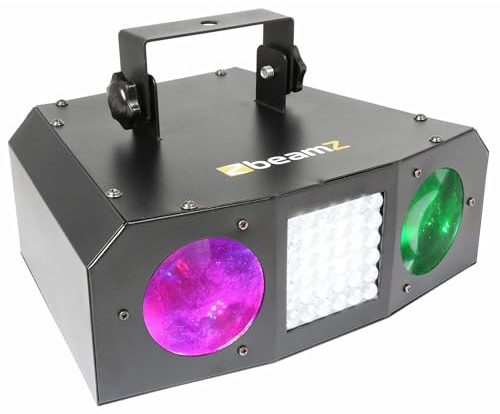 BeamZ URANUS LED Double Moonflower avec Stroboscope, DJ Light Effect, Stroboscope, Jeu de Lumières, Contrôle Musical, Multicolor, Plafond/Mur, Rotation Automatique/Rythmé