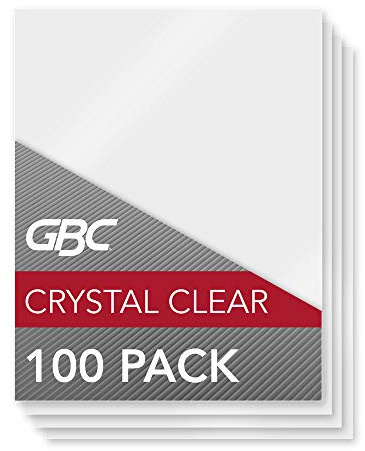 GBC Lamination Sheets, Thermal Laminating Pouches, Letter Size, 5 Mil, HeatSeal Crystal Clear, 100 Pack (3200403)