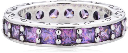 PANDORA Damen-Ring 925 Sterling Silber Zirkonia violett Gr.58 (18.5) 190894CFP-58