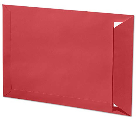ARTOZ 10x DIN C4 Umschläge mit Haftklebung - ungefüttert 324 x 229 mm Rot (Rot) Briefumschläge ohne Fenster - Serie 1001