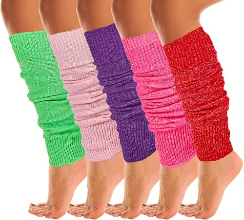 Mysocks Stulpen Damen beinwärmer Frauen Mädchen Winter 80er Stulpen Beinstulpen Beinwärmer Kniestrümpfe Leg Warmers Strümpfe in Einheitsgröße