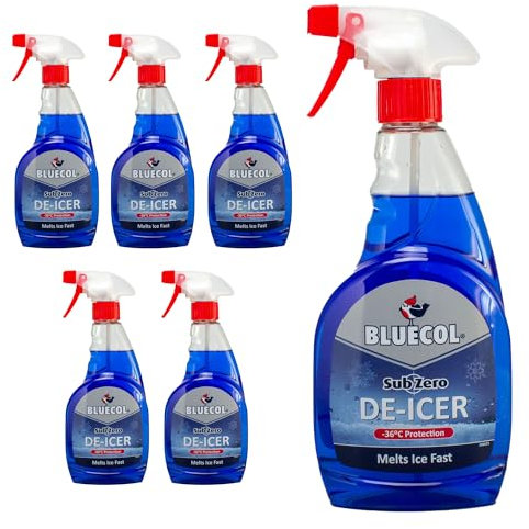 Bluecol BLD500 Sub Zero De-Icer Trigger Fast Ice Melt 500ml x 6