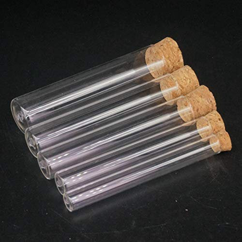 XUBF-GUAN, 12mm 15MM 18MM 20MM 25MM 30MM 35MM 40mm Länge 100mm Laborglas Reagenzglas Flachboden mit Holz Stopper Thermostabilität (Capacity : 35x100mm)