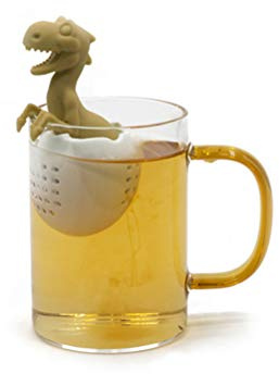 Leikance Teefilter, Dinosaurier-förmiger Teefilter, Silikon, wiederverwendbar, Teebeutel-Sieb