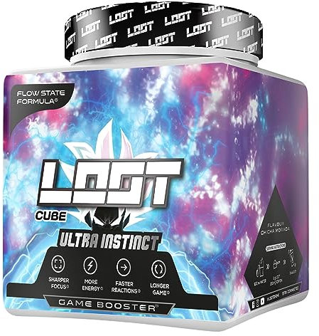LOOT® - Premium Energy Drink Powder with Flow-State® Formula - 50 Servings (400g) with Caffeine - 20 Ingredients - Unique Design - Concentration and Energy Formula - Ultra Instinct