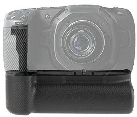 Fotga Pro Vertical Multi-Power Battery Grip Holder Charger for Blackmagic Pocket Cinema Camera BMPCC 4K 6K Camera, Battery Holder for 3X LP-E6 Battery