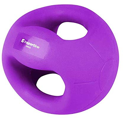 inSPORTline Pro Medizinball mit Doppelgriff, 3 kg