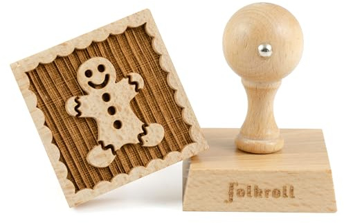 Folkroll 3D-Motiv-Teigstempel 55x55 mm Lebkuchenmann
