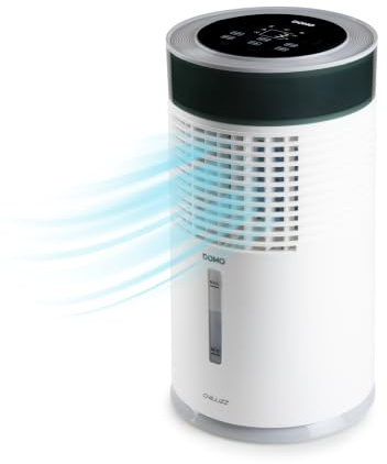 DOMO DO 159A Air Cooler Chillizz luftkylare 9,6 W (Ã x H) 204 mm x 380 mm vit, timer, m. Luftfläkt.