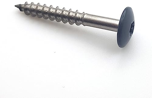 Schrauben für Fassadenplatten, 5,5 x 38 mm, RAL 7016, Anthrazitgrau, Edelstahl A4, 100 Stück