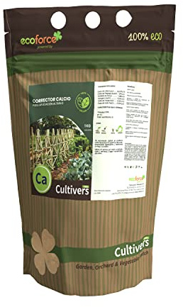 CULTIVERS Corrector de Calcio Vegetal 1 kg Ecológico para aplicación al suelo. Calcio para plantas. Corrector de Carencias Vegano