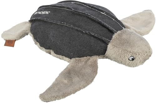 Trixie Hundespielzeug Schildkröte Hauke – Plüschtier für Hunde, 34 cm | Kuscheliger Spielgefährte aus weichem Plüsch – zum Schmusen, Tragen und Spielen für Welpen und erwachsene Hunde – Be Nordic