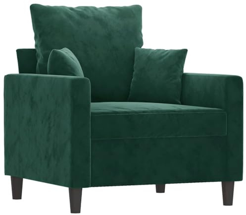 vidaXL Sessel Dunkelgrün 60 cm Samt