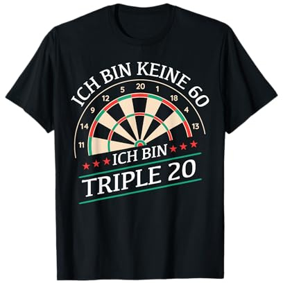60. Geburtstag Dart 60 Jahre Dartsport Geburtstagsgeschenk T-Shirt