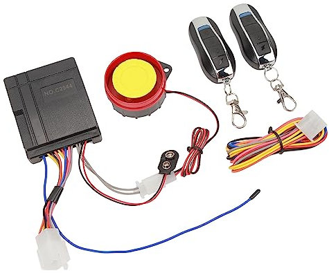 de alarma antirrobo para motocicleta, de alarma de seguridad con control remoto con bocina fuerte de 125 dB, sensor de golpes, resistente a la intemperie para scooter, motocicleta,