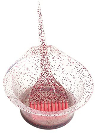 Hair Dye Kit, Hair Coloring Dyeing Kit Salon Hair Dye Brush Bowl Set Hairdressing Styling Accessories 2PCS Red