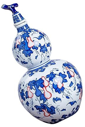 DECHOUS Blue White Vintage Pot Multi-Functional Ceramic Liquor Jar Sealing Wine Holder Home Wine Storage Bottle