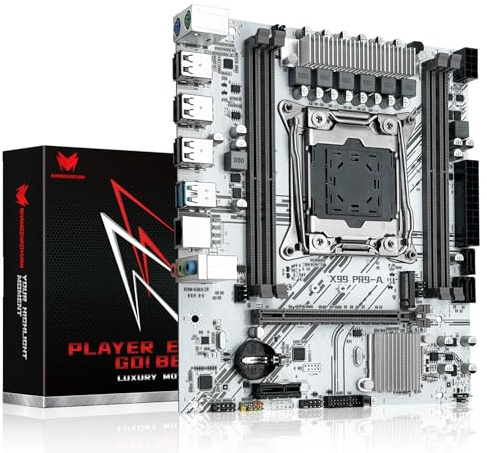 SHANGZHAOYUAN X99 LGA 2011-3 Mainboard Micro ATX Server Motherboard für Prozessoren der Intel Xeon E5 V3 V4 Serie (DDR4 Max 128 GB, PCIe 3.0, NVME/NGFF M.2, Gigabit LAN, SATA 3.0, USB 3.0), X99 PR9-A