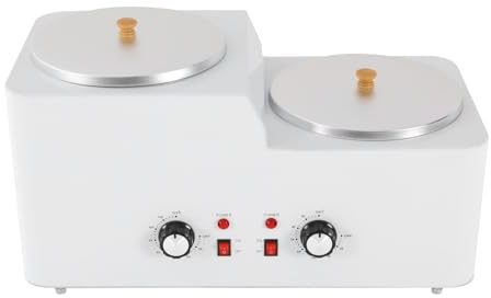 Doppeltöpfe Wax Maschine Schönheitssalon Professioneller Warmwachsgerät Elektrische Warmwachs Wachsschmelzer Einstellbarer Temperatureinstellung Wachsmaschine zur Haarentfernung zu Hause