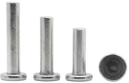 Wshao store M2 M3 M4 M5 M6 M8 Remaches sólidos de aluminio Remache de cabeza plana GB109(3mm)