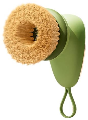 Soap Dispensing Palm Brush - Refillable Kitchen Scrubber, Dishwashing Sponge Brush | Includes Soap Dispenser Handy Dish Scrubber, Durable Kitchen Cleaning Tool for Bathroom, Home Cleaning and Daily
