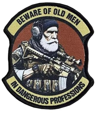 Klett Patches Taktische Moral Militär Old Man Eagle Hook and Loop Patch Aufnäher Applikation Bügelbild Rucksack Kleidung Dekorative Accessoires