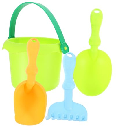 CIYODO 1 Satz Sandspielzeug Set für Strand Eimer mit Schaufel und Rechen für Sandkasten Strand und Outdoor Aktivitäten für Jungen und Mädchen Zufällige Farbe Zufällige Farbe