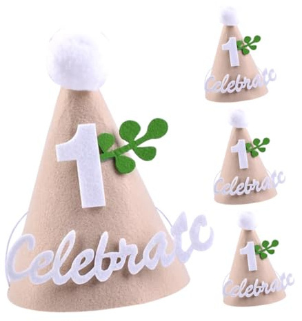 Mobestech 4 Pezzi Cappellini Compleanno Non Leggero Decorativi per Festa Facili da Indossare per Ragazzo Ragazza Accessori per Party Divertenti e Colorati