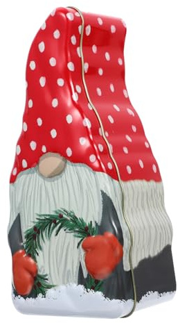ARTSEWPLY Weihnachtliche Geschenkschachtel aus Hochwertigem Eisen Tragbare Süßigkeiten und Keksdose mit Festlichem Design Weihnachtsdekoration und Geschenkverpackung für Familie und