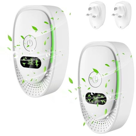 Air Purifier for Bedroom Smokers, 2-Pack Portable Mini Negative Ion Air Filter, Ionic Air Purifier Plug In UK, Plug in Air Ionizers for Home, Bedroom, Pets, Toilets, Office, Smoke Odor Removal