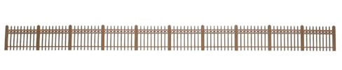 Mipcase Clôture Miniature à Piquets Plastique pour Décorations de Maison de Poupée Clôture de Jardin Miniature pour Aménagements Paysagers Marron